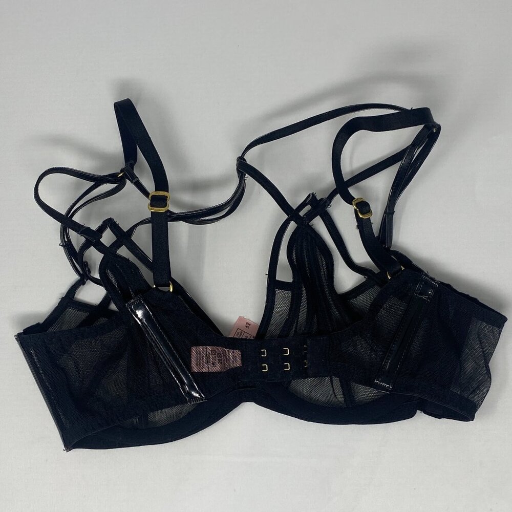 Agent Provocateur Jet Black PVC Bra 34B - Picture 10 of 14